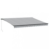 Cumpara ieftin Copertina retractabila manual, antracit/alb, 450x350 cm