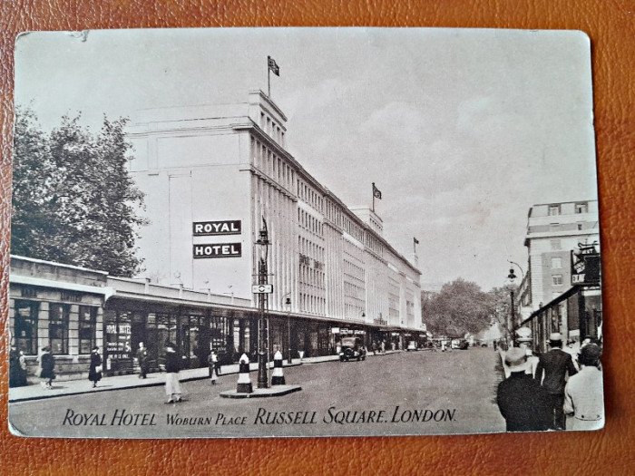 Carte postala Royal Hotel, Londra, 1938, necirculata