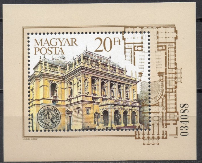 C5609 - Ungaria 1984 - Opera ,colita nestampilta MNH