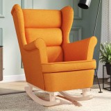 VidaXL Scaun balansoar, galben &icirc;nchis, 74x90x102 cm, material textil