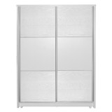 Dulap cu 2 usi glisante Chase culoarea alba 152.5x56.5x185cm