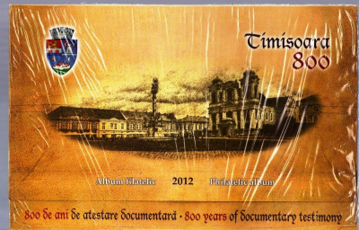 ROMANIA 2012 - ALBUM FILATELIC - TIMISOARA, 600 DE ANI- LP 1936 b foto