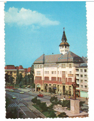 CPIB 18299 CARTE POSTALA - TARGU MURES. PALATUL CULTURAL, DANTELATA, AUTOTURISM foto