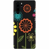 Husa silicon pentru Huawei P30 Pro, Colorful Spring Birds Flowers Vectors