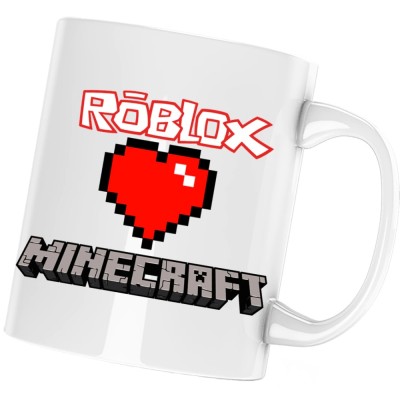 Cana alba personalizata &amp;quot;Roblox Minecraft Love&amp;quot;, INOVATIX&amp;reg;. 330ml foto