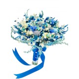 Buchet personalizabil din flori naturale uscate (Bleau Ivory)