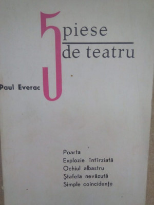 Paul Everac - 5 piese de teatru (1967) foto