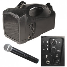 Boxa portabila activa 20w rms mp3/usb/bt microfon wireless bst foto