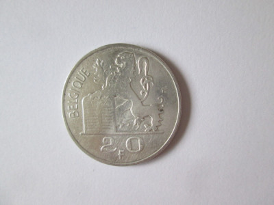 Belgia 20 Francs 1950 argint foto