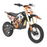 Motocicleta Electrica Off Road Accu , Cadru Metalic, 1000W, 36V/12Ah, Hecht 59100 Orange