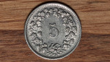 Elvetia - moneda de colectie - 5 rappen 1963 B - impecabila !, Europa
