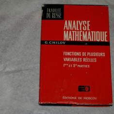 Analyse Mathematique - Fonctions de plusieurs variables reelles - G. Chilov