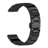 Curea ceramica, compatibila Xiaomi Amazfit BIP, telescoape QR, Ceramic Noir