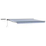 vidaXL Cort electric retractabil Albastru și Alb 5 &times; 3,5 m 3422130