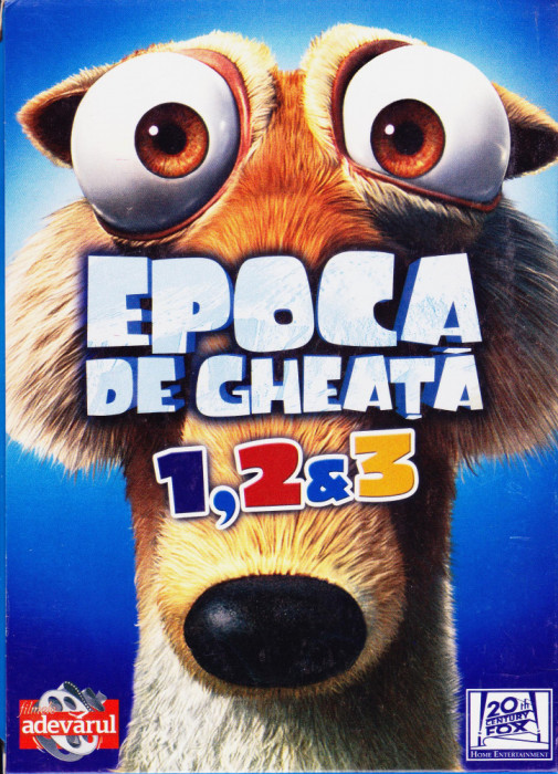 DVD animatie: Epoca de gheata 1, 2 si 3 ( box 3 DVD SIGILATE; dublate romana )