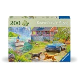 Cumpara ieftin Ravensburger - Puzzle pentru varstnici casa pe malul lacului cu sablon de