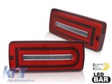 Set de stopuri LED de tuning potrivit pentru Mercedes G-Class W463 1990-2018 cu baza rosu-alb, cu semnalizare dinamica, stanga si dreapta Performance
