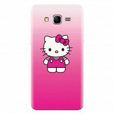 Husa silicon pentru Samsung Grand Prime, Cute Pink Catty