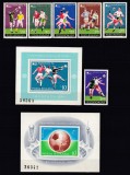 ROMANIA 1974 LP 851 LP 852 LP 853 CAMPIONATUL MONDIAL DE FOTBAL SERIE+COLITA DANTELATA+COLITA NEDANTELATA STARE MNH