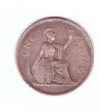 Moneda Marea Britanie 1 penny 1937, stare buna, curata, Europa, Bronz
