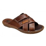Papuci Barbati Piele Naturala Maro GKR Ciucaleti, Design Modern, Confortabili, Inchidere Scai - Calitate Premium