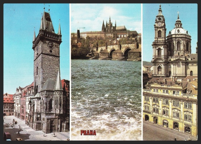 CEHOSLOVACIA - PRAGA - COLAJ - STAROMESTSKA RADNICE - CP CIRCULATA #colectosfera CEHOSLOVACIA - PRAGA - COLAJ - STAROMESTSKA RADNICE - CP CIRCULATA #colectosfera