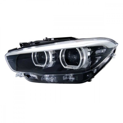 Far Bmw Seria 1 (F20), 05.2015-06.2019, montare fata, stanga, cu lumini de zi tip LED; LED; electric; negru; LED, HELLA foto