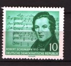 GERMANIA (DDR) 1956 &amp;ndash; ROBERT SCHUMANN. TIMBRU NESTAMPILAT, SARNIERA, F130 foto