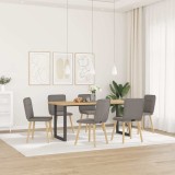 VidaXL Scaune de sufragerie, 6 buc., gri taupe, material textil