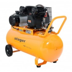 Stager Air 32C100 compresor aer, 100L, 10bar, 324L/min, monofazat, angrenare curea - 6960270410272