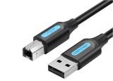 Cablu USB pt. imprimanta Vention, USB 2.0 (T) la USB 2.0 tip B (T), 2m , invelis PVC, negru, &quot;COQBH&quot; (timbru verde 0.18 lei) - 6922794748576