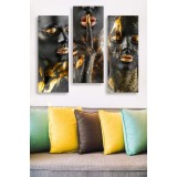 Set tablouri canvas (3 bucati) MDF0039 Multicolor 70x50 cm