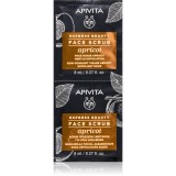 Apivita Express Beauty Gentle Face Scrub Apricot curatare usoara dupa exfoliere faciale 2x8 ml