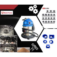 Dispozitiv pentru curatat porturi admisie si evacuare fara demontare cu coji de nuca si accesorii incluse