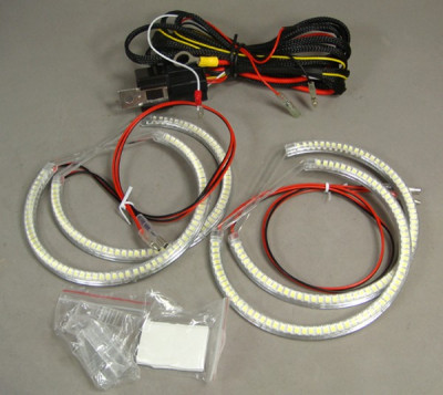 Kit 4 inele Angel Eyes LED SMD compatibil BMW seria 3, E46 cu lupa, E36, E38, E39 foto