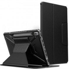 Husa Tableta Poliuretan INFILAND MULTIPLE ANGLES pentru Samsung Galaxy Tab S7 FE, Neagra