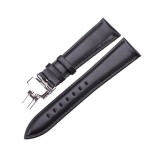 Cumpara ieftin Curea ceas piele neagra DEPLOYANT 12mm 14 mm 16 mm 18 mm 20 mm 22 mm 24 mm C049