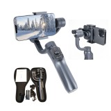 Stabilizator pentru Telefon, F10 Pro Gimbal, Stabilizare pe 3 Axe, Autonomie 8-10h, Baterie 3600 mAh, Trepied si Husa de Protectie inclusa