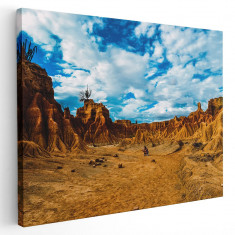 Tablou peisaj desert Tatacoa Columbia Tablou canvas pe panza CU RAMA 80x120 cm