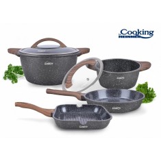 Set Gatit 6 Piese Aluminiu Turnat Paris &ndash; Eleganta si Performanta in Bucataria Ta