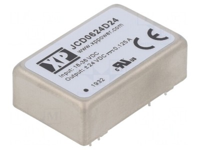 Convertor DC/DC 6W 18-36V la 24VDC și -24VDC THT foto