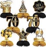 Set aniversar pentru 70 de ani Gukasxi, hartie, negru/auriu