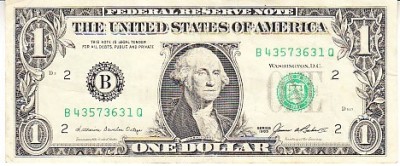 B11 - Bancnota foarte veche - America USA - 1 dolar - 1985 foto