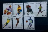 Tanzania 1993 sport fotbal,hokey, basket serie 7v nestampilata