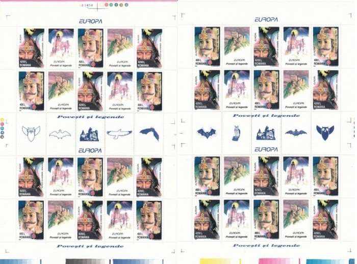 LP 1432 c EUROPA POVESTI SI LEGENDE PERECHE DE COLI MNH