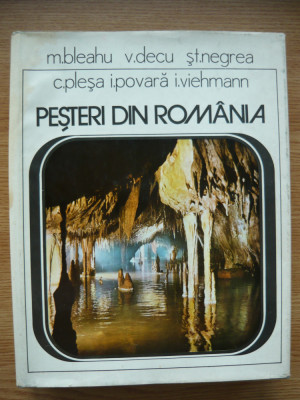 BLEAHU / DECU / NEGREA / s.a. - PESTERI DIN ROMANIA - cu autograf - 1976 foto