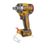 Masina de Insurubat cu Impact Profesionala 20V 405Nm Brushless INGCO CIWLI20451, 0-2400 rpm, 0-3000 bpm, prindere 1/2", cuplu desfacere 555Nm, fara ac
