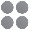 Set Suporturi Pahare, 10cm, Gri, Textură Piele Artificială, 4 Bucăți, Oem