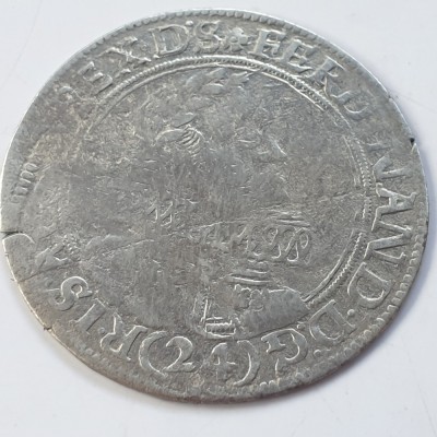 Austria 24 kipper kreuzer 1623 argint Ferdinand ll foto
