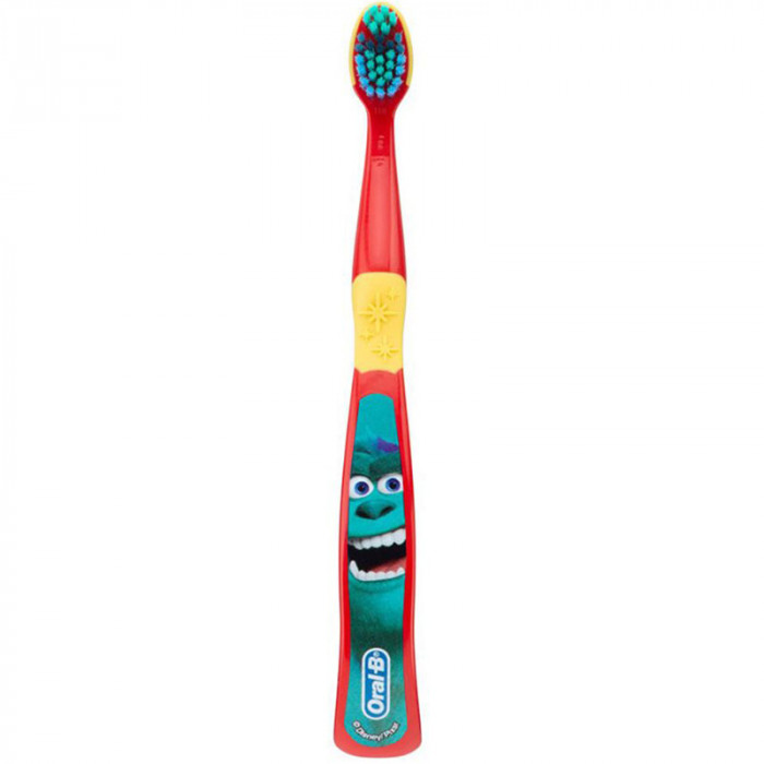 Periuta de Dinti pentru Copii, Oral-B, Pixar, Sulley, Monsters, Varsta 3+ Ani, Multi-Protectie, Peri